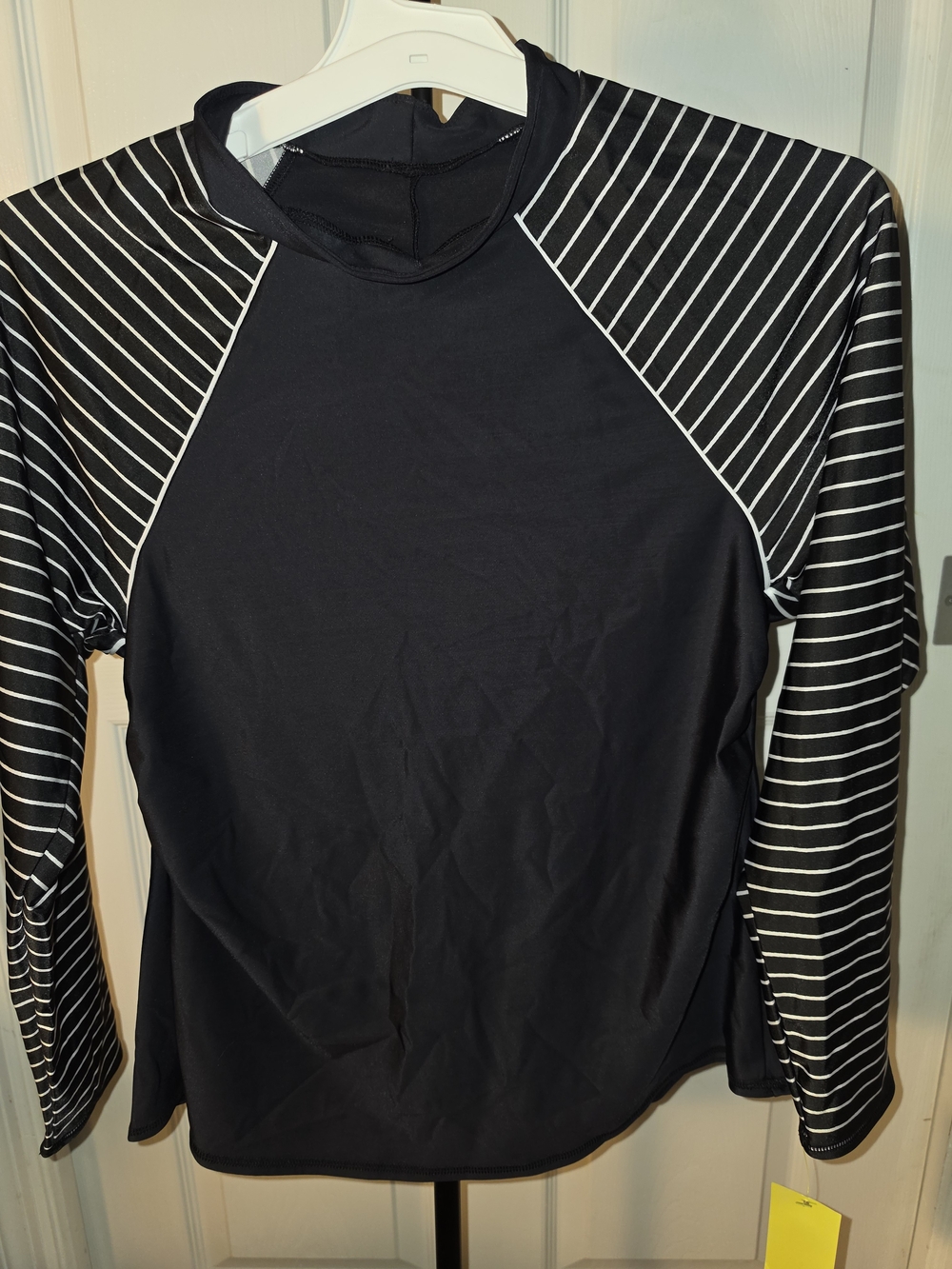 All In Motion Women's Black Long-Sleeve Swim Top with UV Protection